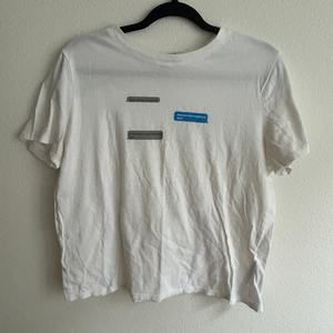 Womens White Graphic T Shirt Christmas‎ Text Message Naughty Nice